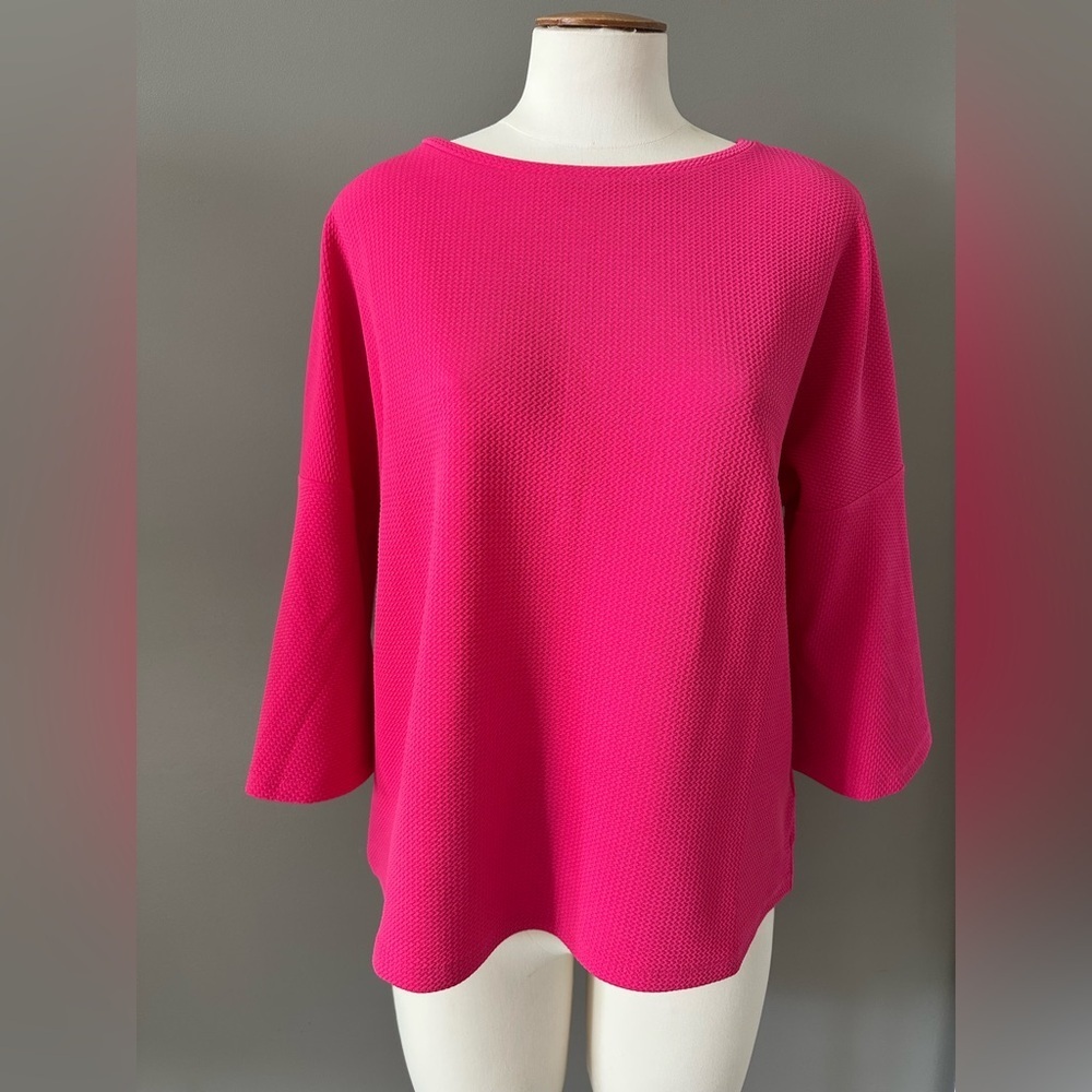 Jones New York pink tulip sleeve top - Picture 1 of 3
